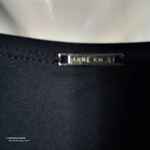 Anne Cole Signature 1 Pc. Black W/Silver O-Ring Front Maillot Swimsuit NWT Med - Picture 7 of 7